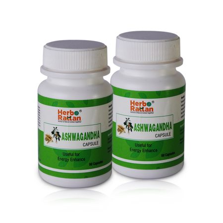 Rajni Herbal Herbo Rattan Ashwagandha Capsule – 60 Capsules (Pack of 2)