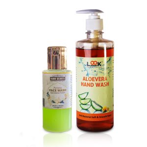 Rajni-herbal-Farm Secrets Purifying Face Wash (100ml) + Look 18 Aloe Vera Hand Wash (500ml)