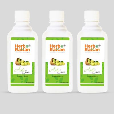 Herbo Rattan Amla Juice – 500ml (Pack of 3)