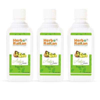 Herbo Rattan Amla Juice – 500ml (Pack of 3)