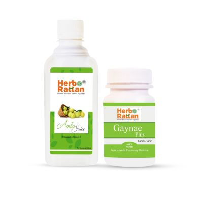 Herbo Rattan Amla Juice – 500ml + Gynae Plus – 60 capsules