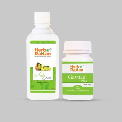 Herbo Rattan Amla Juice – 500ml + Gynae Plus – 60 capsules