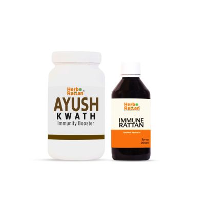 Herbo Rattan Ayush Kwath – 100gm + Immune Rattan Syrup – 200 ml