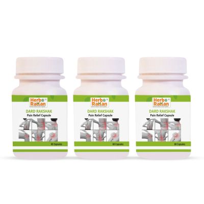 Herbo Rattan Dard Rakshak Pain Relief Capsule – 60 Capsules (Pack of 3)