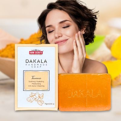Farm Secrets Dakala Herbal Handmade Turmeric Soap – 75gm