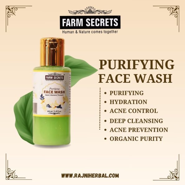 Farm Secrets Purifying Face Wash 100ml Pack of 4 for Clear and Glowing Skin