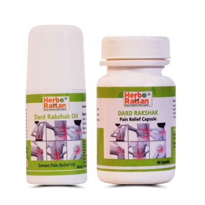 Herbo Rattan Dard Rakshak Oil – 50ml + Dard Rakshak Pain Relief Capsule – 60 Capsules