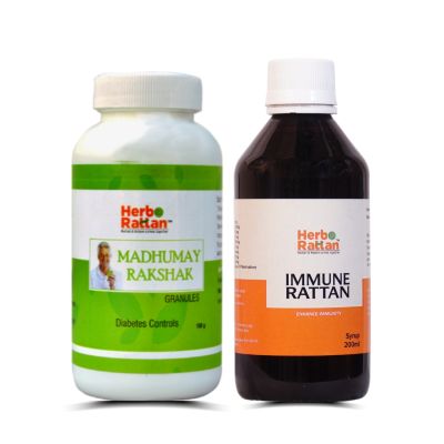 Herbo Rattan Madhumay Rakshak Granules – 100 gm + Immune Rattan Syrup – 200 ml