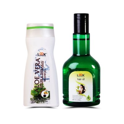 Look 18 Aloe Vera, Lemon & Shikakai Shampoo (200ml) + Hair Oil (100ml+20ml)