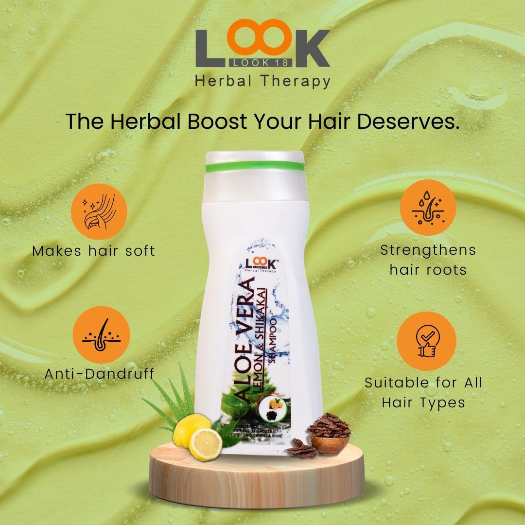 Look 18 Aloe Vera, Lemon & Shikakai Shampoo – 200ml