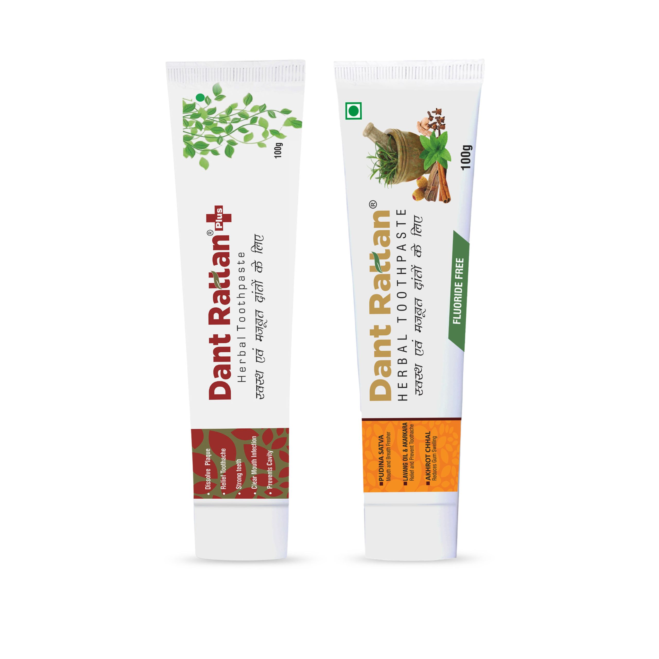 Dant Rattan Plus Herbal Toothpaste (100gm) + Herbal Toothpaste (100gm)