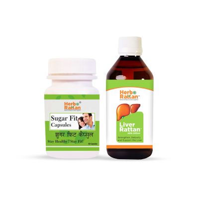 Herbo Rattan Sugar Fit Capsule – 60 Capsules + Liver Rattan ARQ – 200 ml