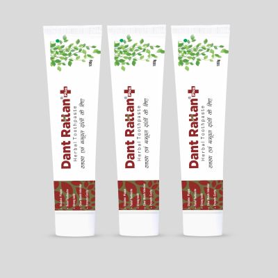 Dant Rattan Plus Herbal Toothpaste -100gm (Pack of 3)