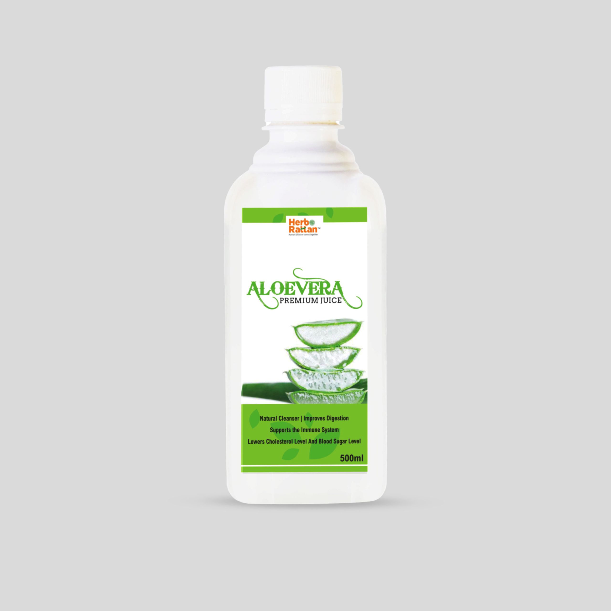 Herbo Rattan Aloe Vera Premium Juice 500ml - Detox and Hydrate Your Body