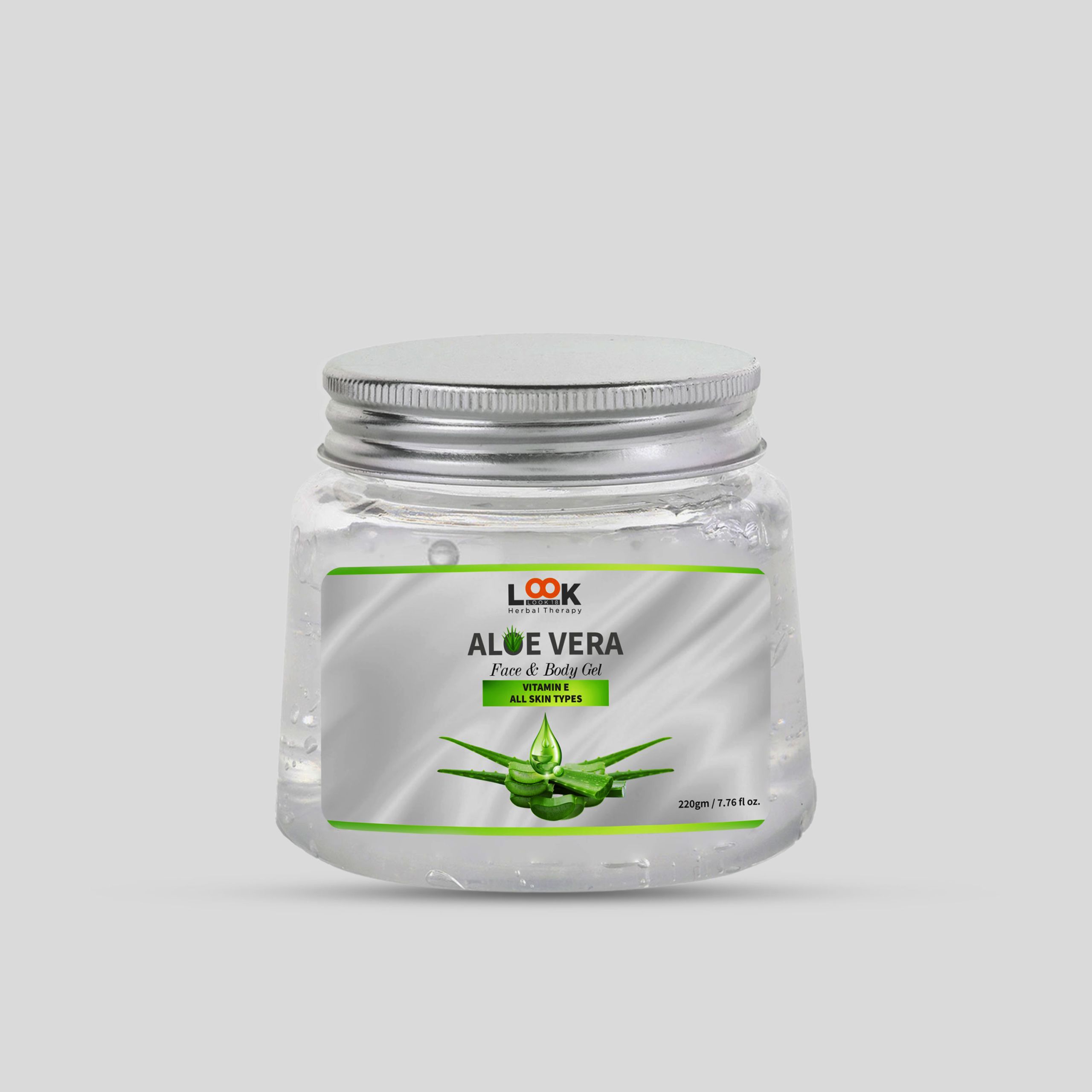 Look 18 Aloe Vera Face and Body Gel – 220gm for skin hydration and nourishment