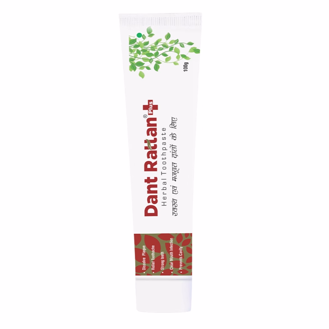 Ayurvedic herbal toothpaste for complete oral health with natural ingredients.