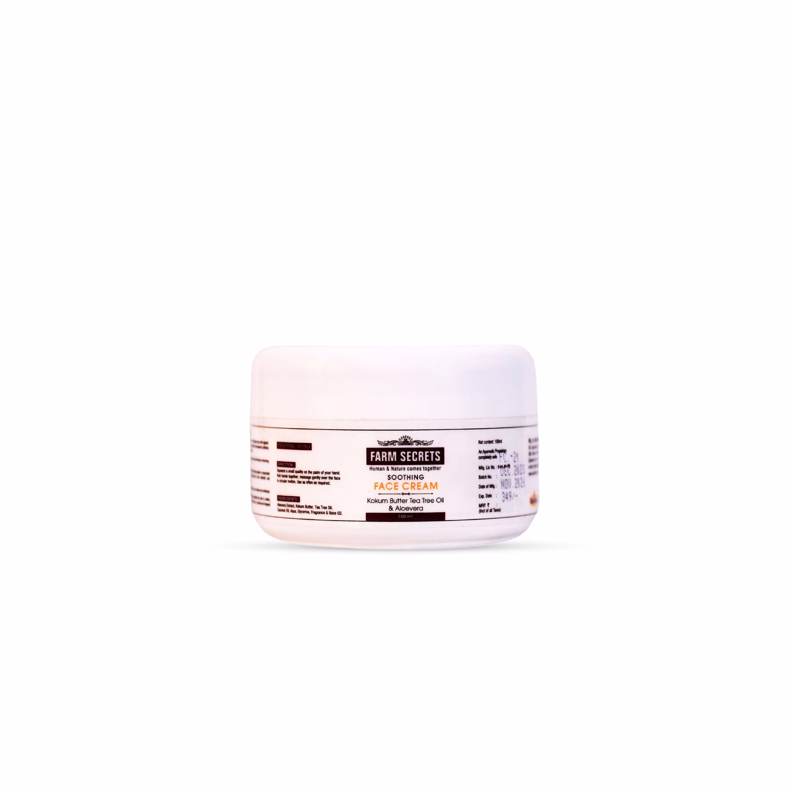 Farm Secrets Soothing Face Cream 100ml for Sensitive Skin